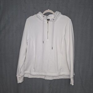 Avia Women's ScubaKnit Quarter Zip Pullover Hoodie Crop Top Active Size XL 16/18